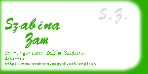 szabina zam business card